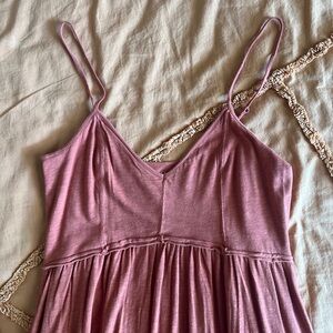 American Eagle Midi tiered dress in terra cotta - M